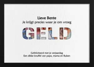 geld cadeau geven geld geven